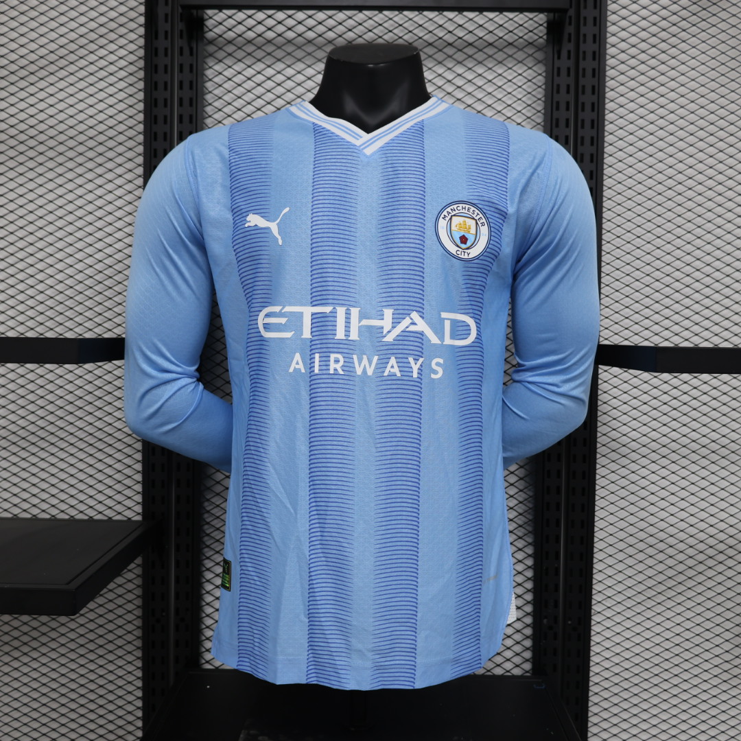 23/24 Manchester City Home Long Sleeve Jersey - Player Version